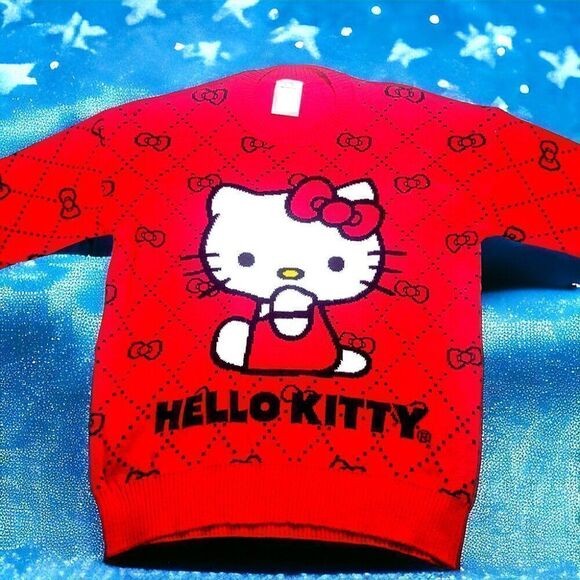 Sanrio red sitting Hello Kitty bows sweater - Picture 5 of 6